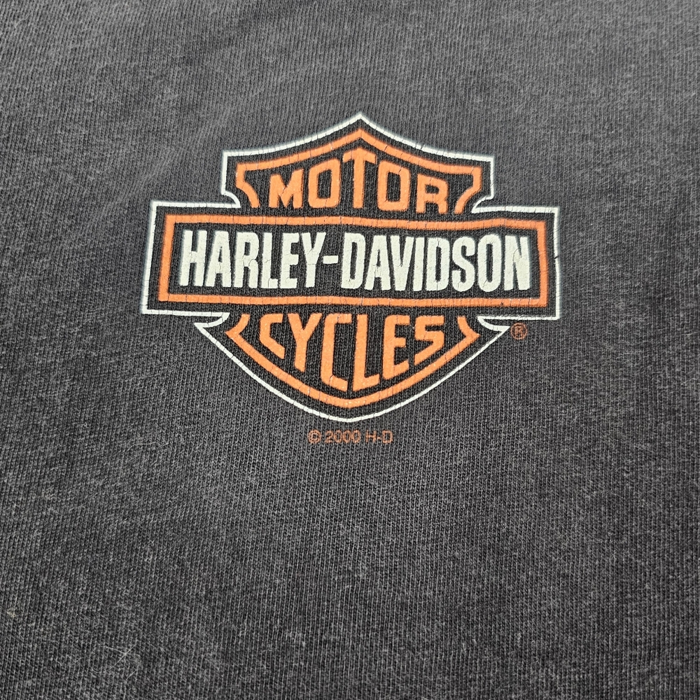 Harley Davidson Vintage Y2K T-Shirt Large Dallas Allen Texas Saloon Biker 2000 - Picture 5 of 7
